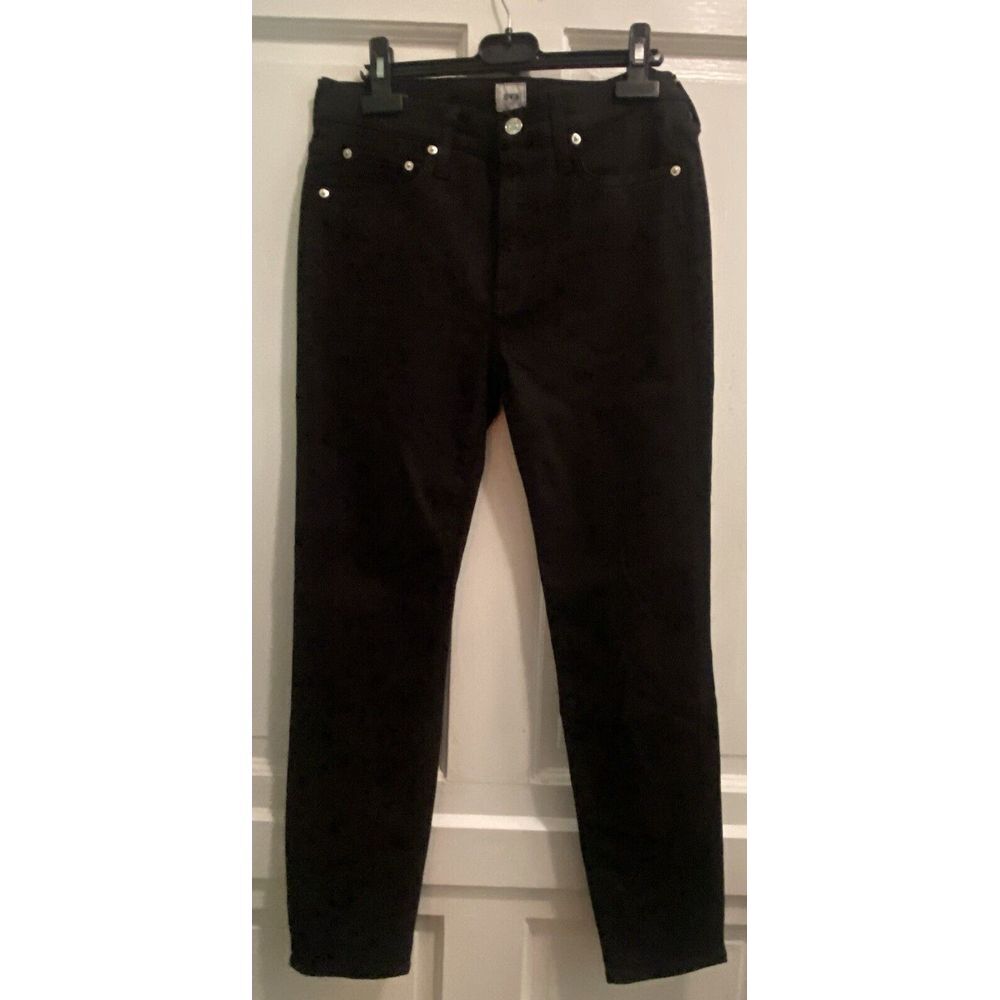 EDWIN Women's Pixie‎ Black Skinny Denim Jeans Size 34 MSRP $148 NWT 9" Midrise